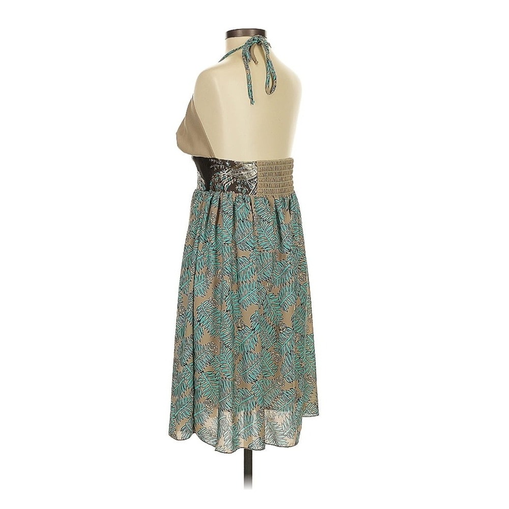 Womens Halter Dress Sleeveless Floral Print Party Cocktail Dress - Picture 2 of 6